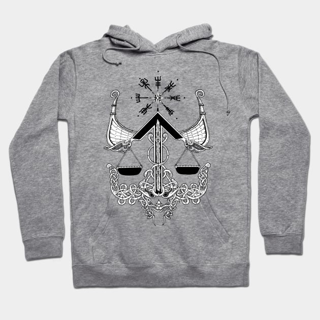 Tiwaz Norse Rune Hoodie by odinseyecustoms